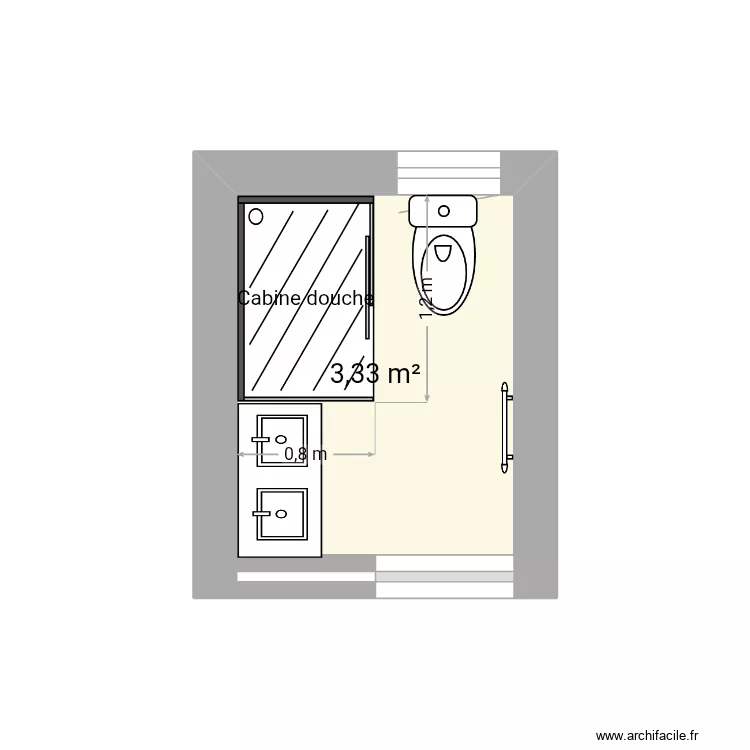 Sdb. Plan de 1 et 3 m² Sdb. Plan de 1 et 3 m²