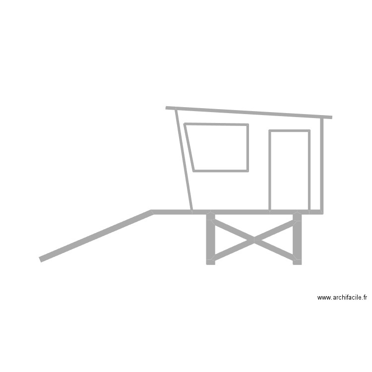 cabine plage. Plan de 0 pièce et 0 m2