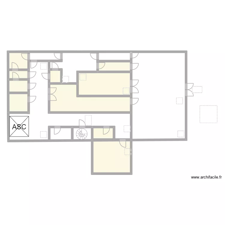 nch. Plan de 8  et 86 m²