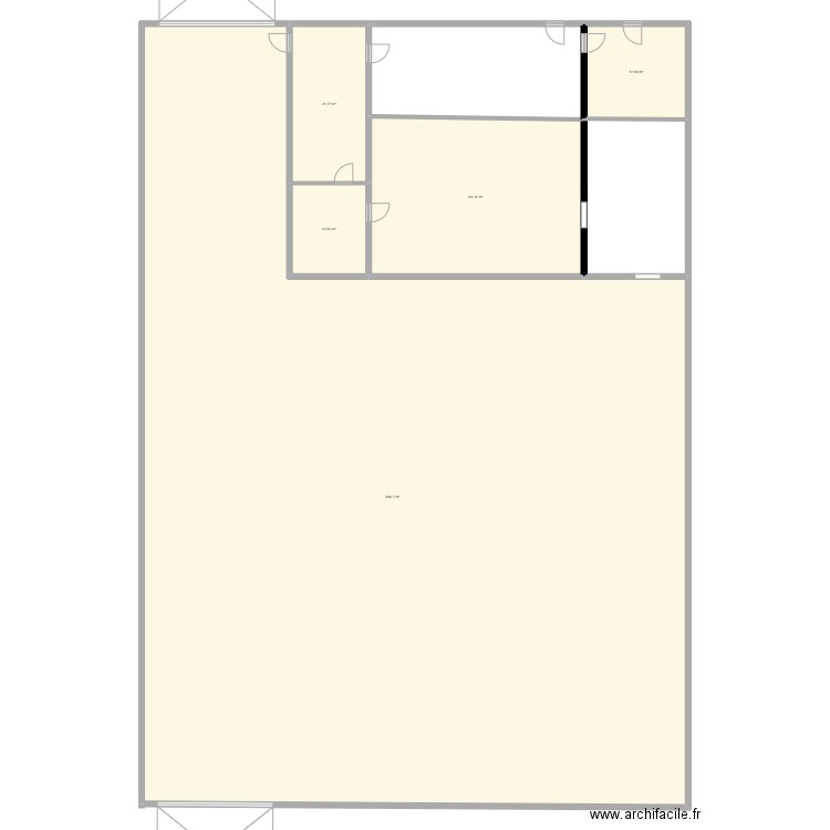 PROJET ATELIER QUERQUEVILLE. Plan de 5 pièces et 712 m2