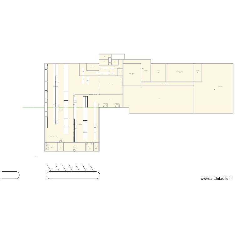 PROJET LIGNE PLATS CUISINES LTG v6TER. Plan de 22 pièces et 3243 m2