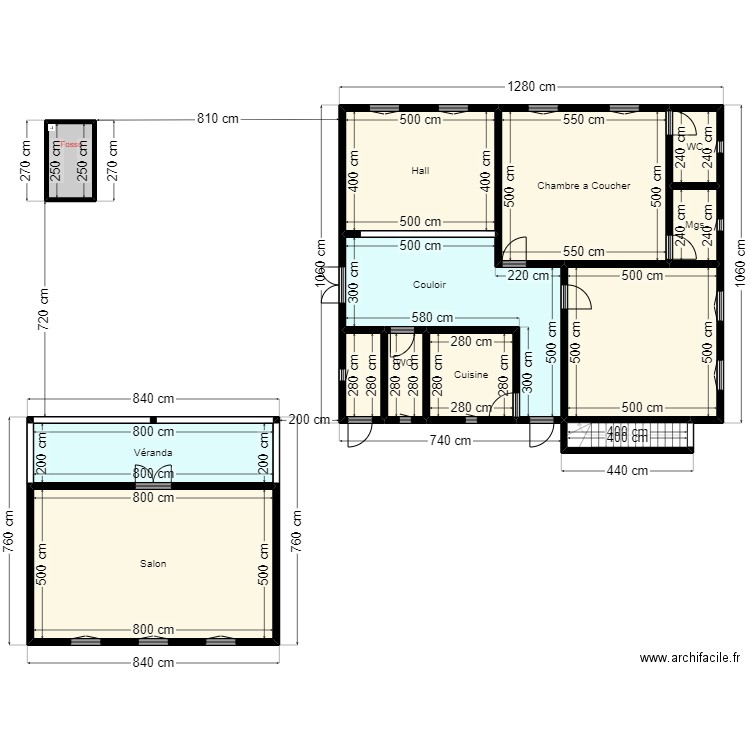 Plan de terrain Client 46 45 46 26 V2. Plan de 13 pièces et 181 m2