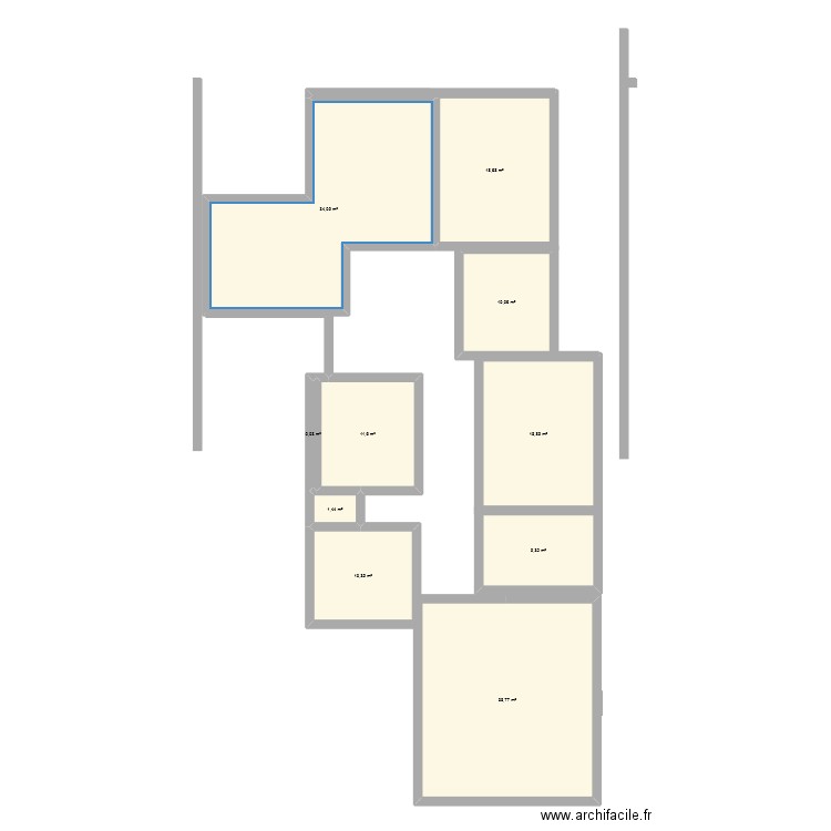 plan mg. Plan de 10 pièces et 153 m2