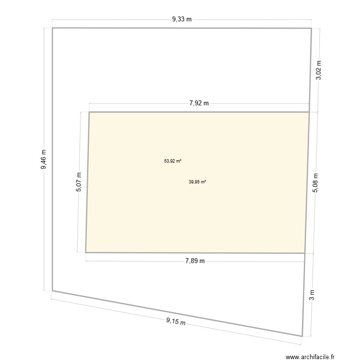 plan maison st maur 1. Plan de 2 pièces et 94 m2
