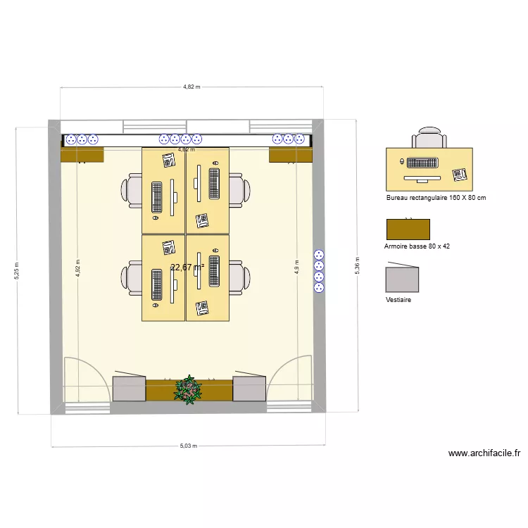 600 proposition 1. Plan de 1  et 23 m²