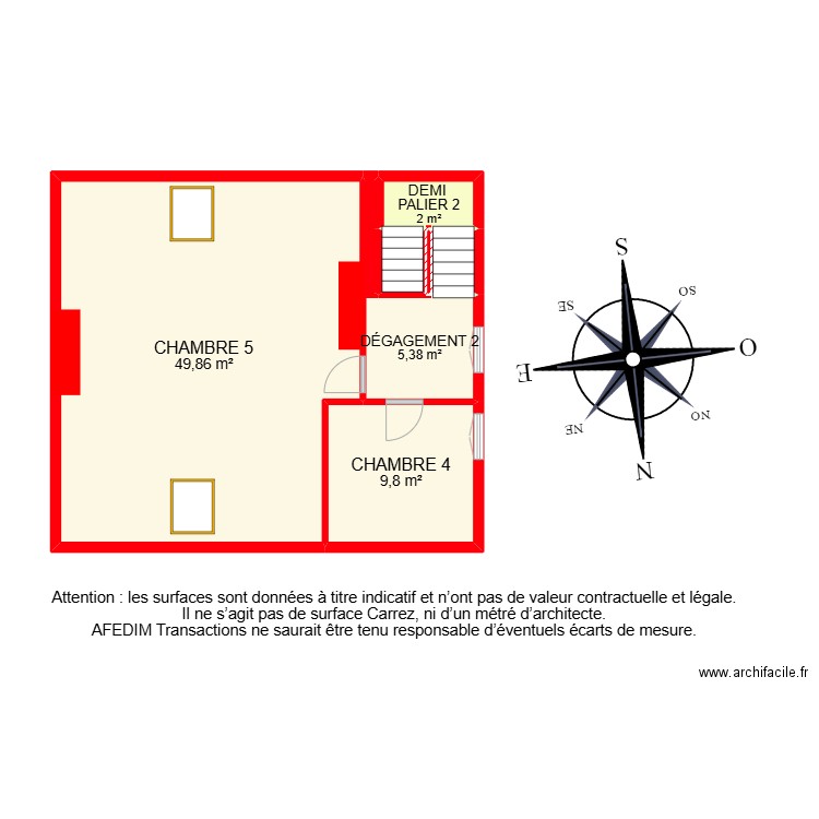 BI 26003-. Plan de 54 pièces et 374 m2