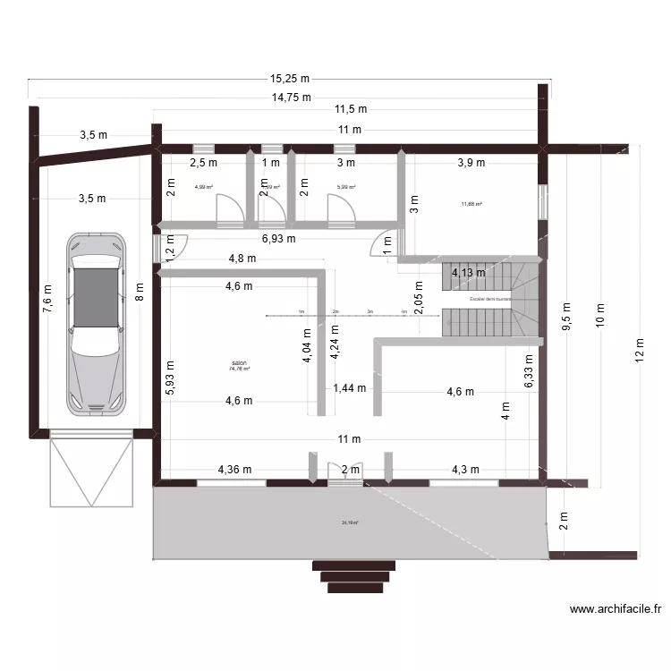 kati. Plan de 5 Pièces et 99 m² kati. Plan de 5 Pièces et 99 m²