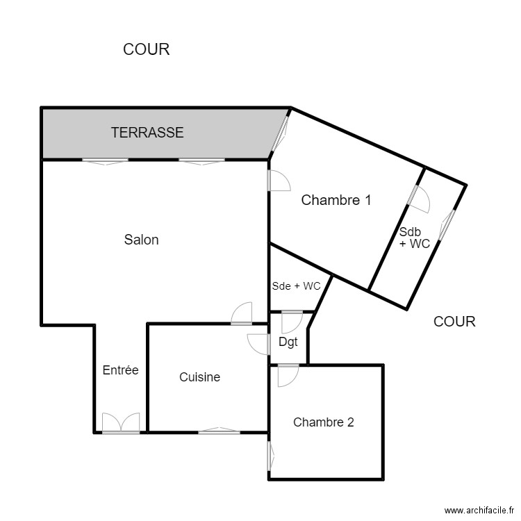 PERCY 2. Plan de 7 pièces et 64 m2