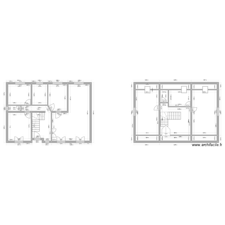 maison rez de chaussée. Plan de 18 pièces et 174 m2