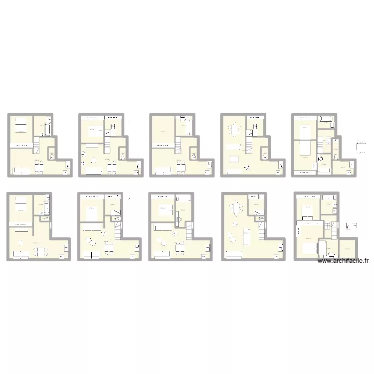 MBA V1. Plan de 42 pièces et 457 m²