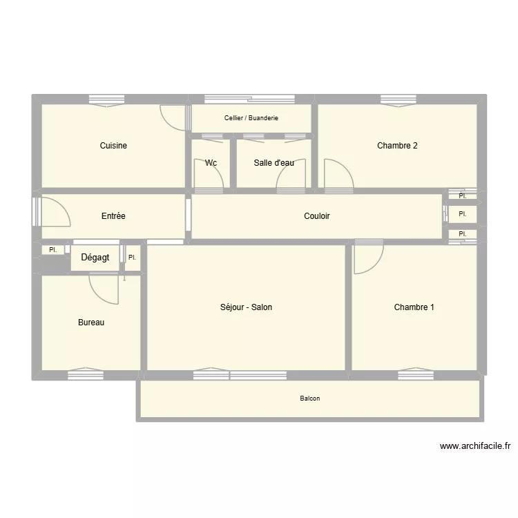 S. R&eacute;my Appt R+3. Plan de 