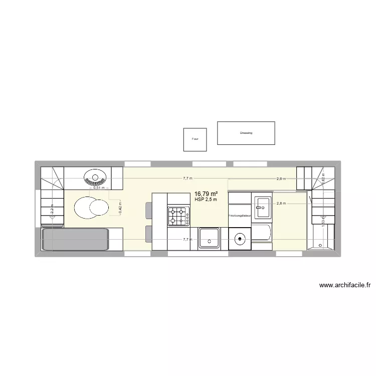 Tiny house 3. Plan de 1 et 17 m² Tiny house 3. Plan de 1 et 17 m²