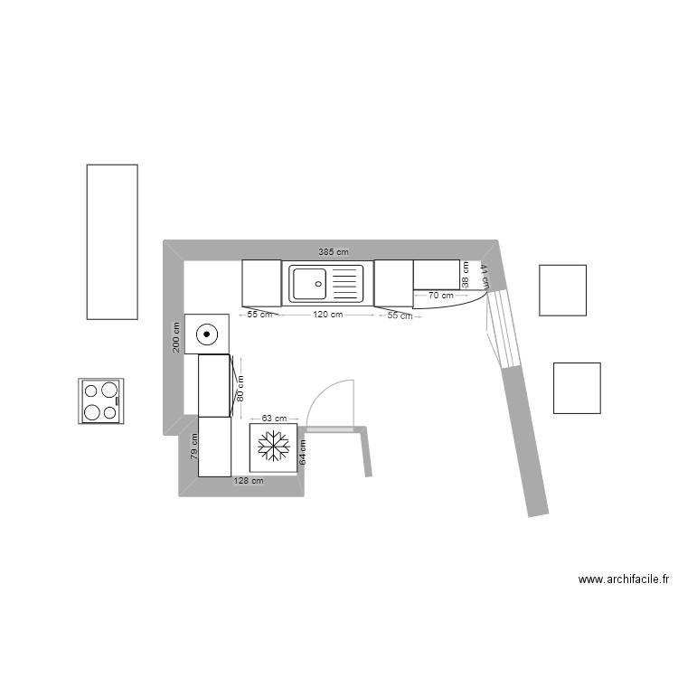 cuisine 04.12.2023. Plan de 0 pièce et 0 m2