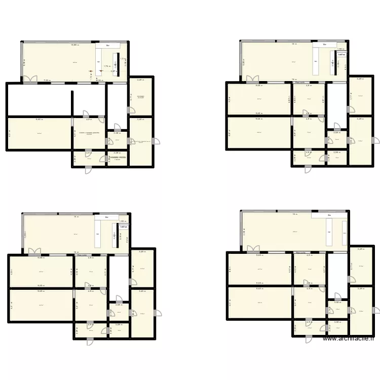 plan restaurant salle 1. Plan de 38 pièces et 1160 m²