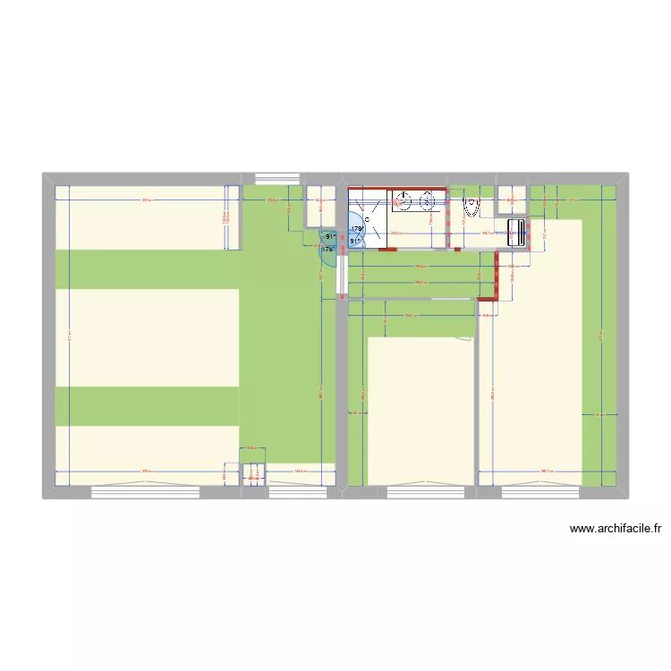 Sarah Plan 2 faux plafond. Plan de 