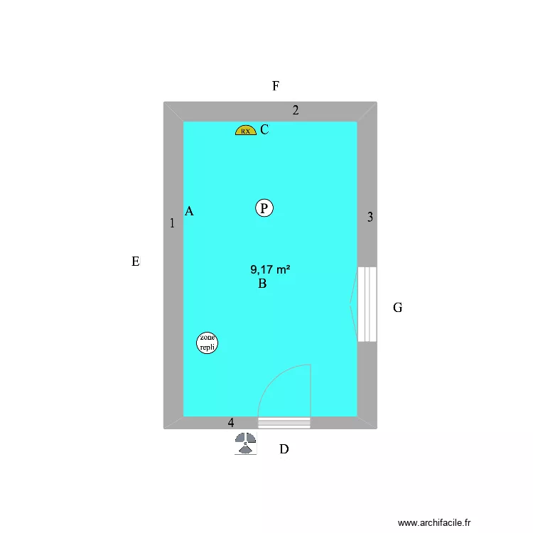 poste de travail n&deg;3. Plan de 