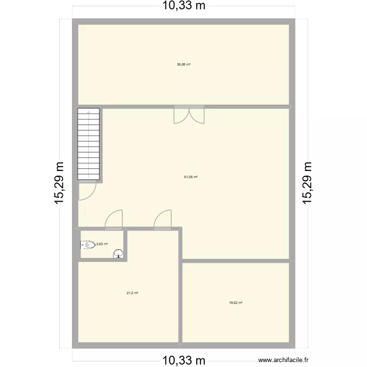 Socolab R+1. Plan de 5  et 140 m²