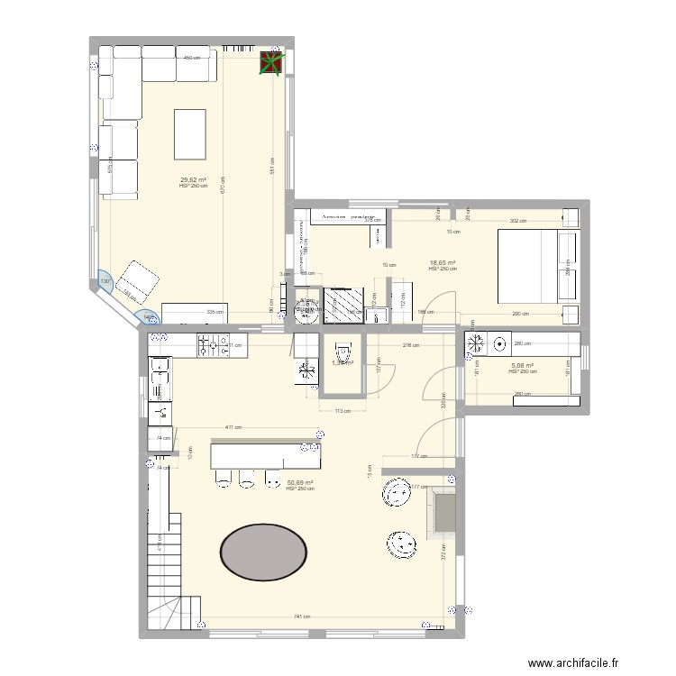 Chasselay nouveau plan. Plan de 11 pièces et 167 m2
