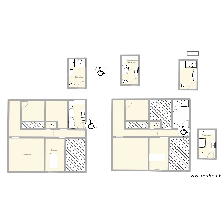 RIB Justine. Plan de 19 pièces et 180 m2