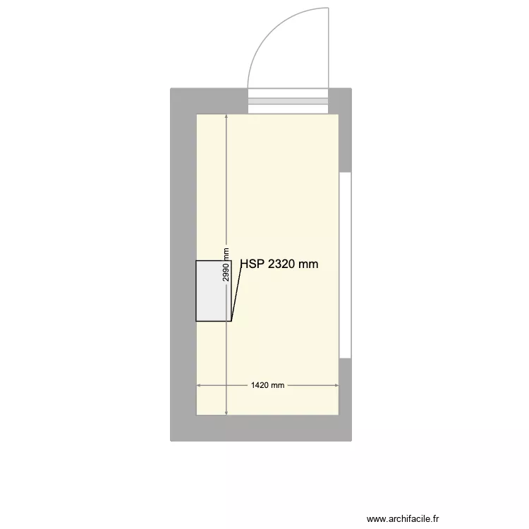 Local Electrique actuel. Plan de 