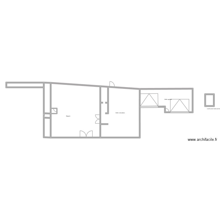 atelier agrimot72 évacuation. Plan de 9 pièces et 150 m2