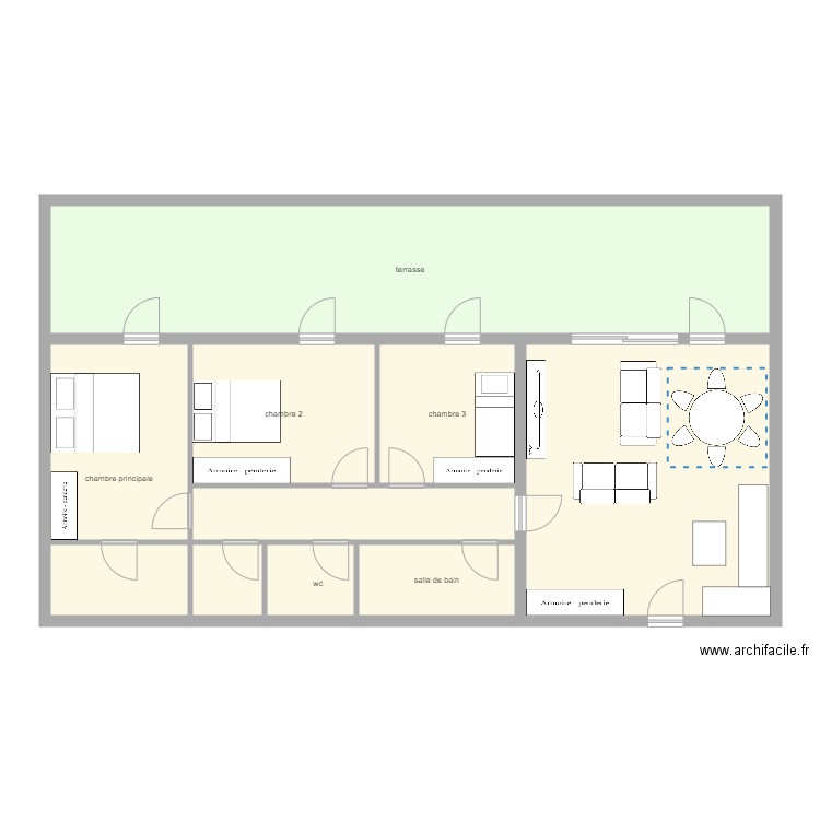 capbreton. Plan de 8 pièces et 140 m2