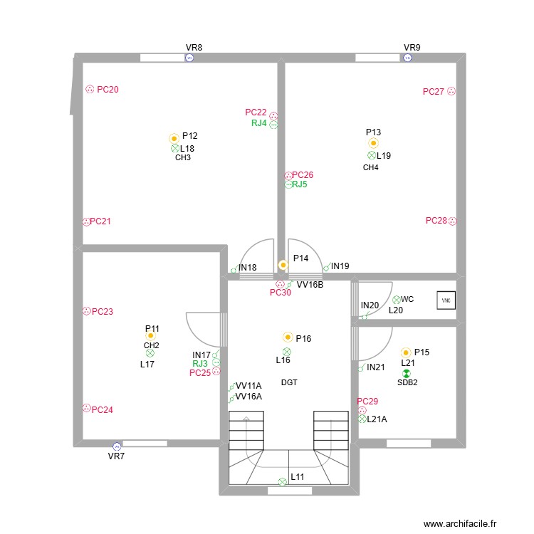 FRERE HOZAN ETAGE. Plan de 0 pièce et 0 m2