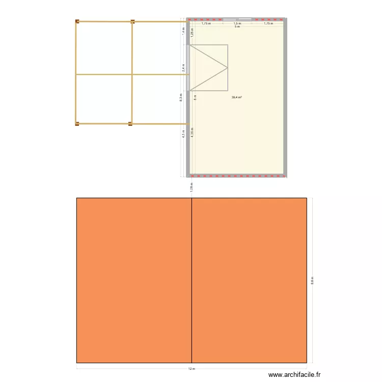 garage cérences. Plan de 1 et 39 m² garage cérences. Plan de 1 et 39 m²