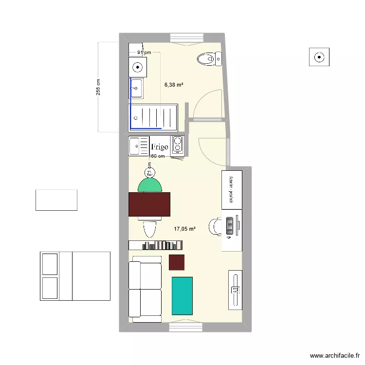 STUDIO BRUNET v3. Plan de 