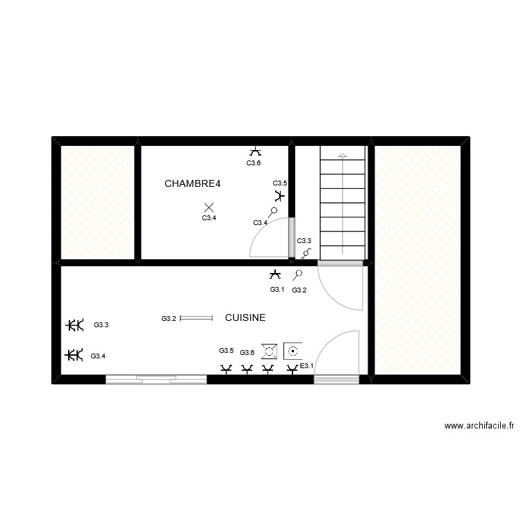 NAYO BAS. Plan de 5 pièces et 28 m2