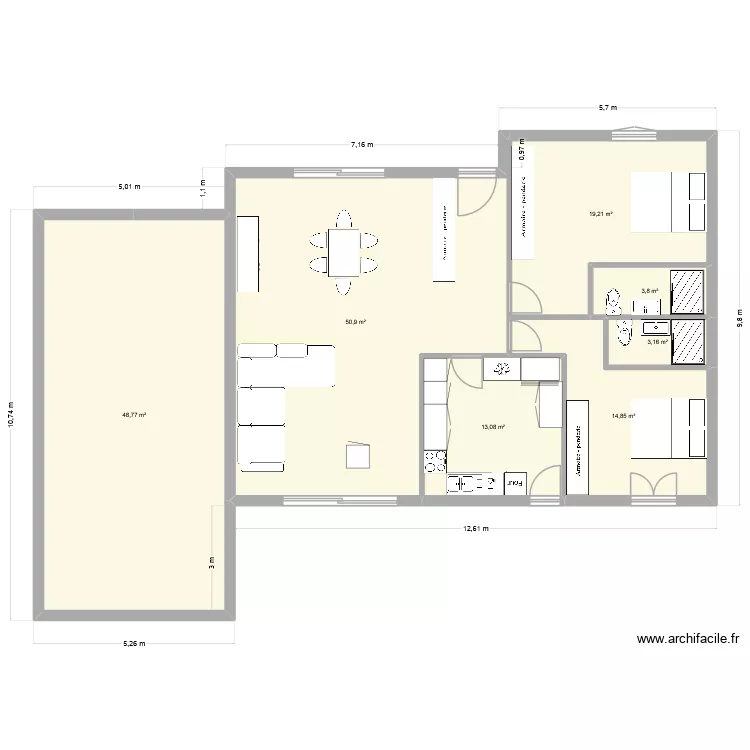 new8. Plan de 7  et 154 m²