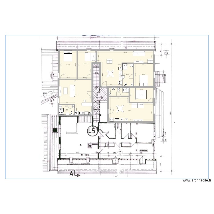 L3 L4 Rénovés. Plan de 10 pièces et 188 m2