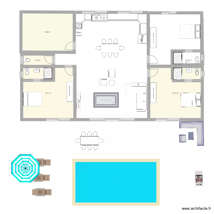 PLAN SANTA COMBA 2. Plan de 4  et 72 m²