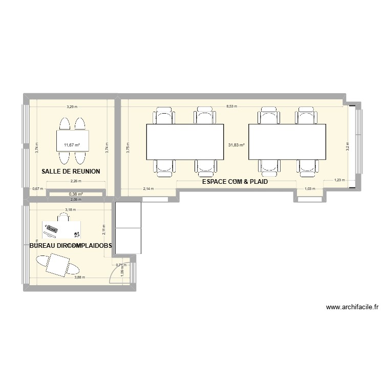 Plan 3e - Option 2. Plan de 0 pièce et 0 m2 Plan 3e - Option 2. Plan de 0 pièce et 0 m2