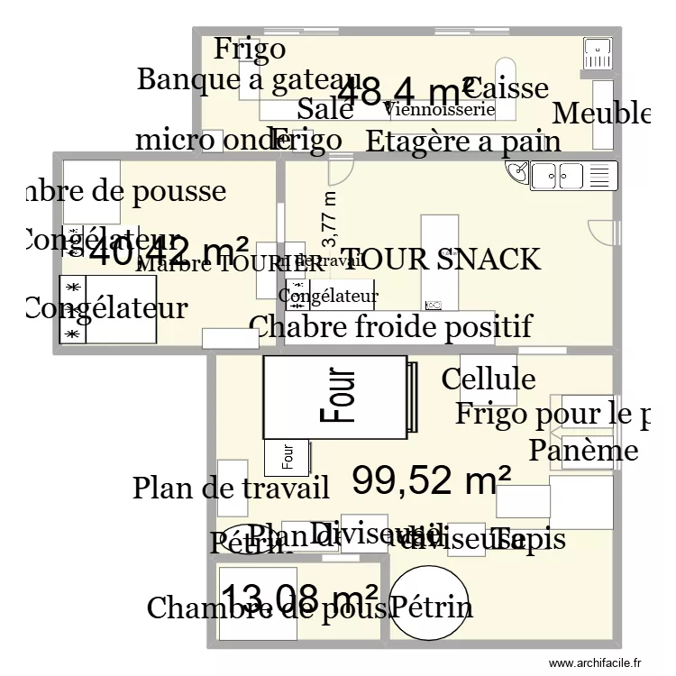 alicia cs. Plan de 5 pièces et 263 m²