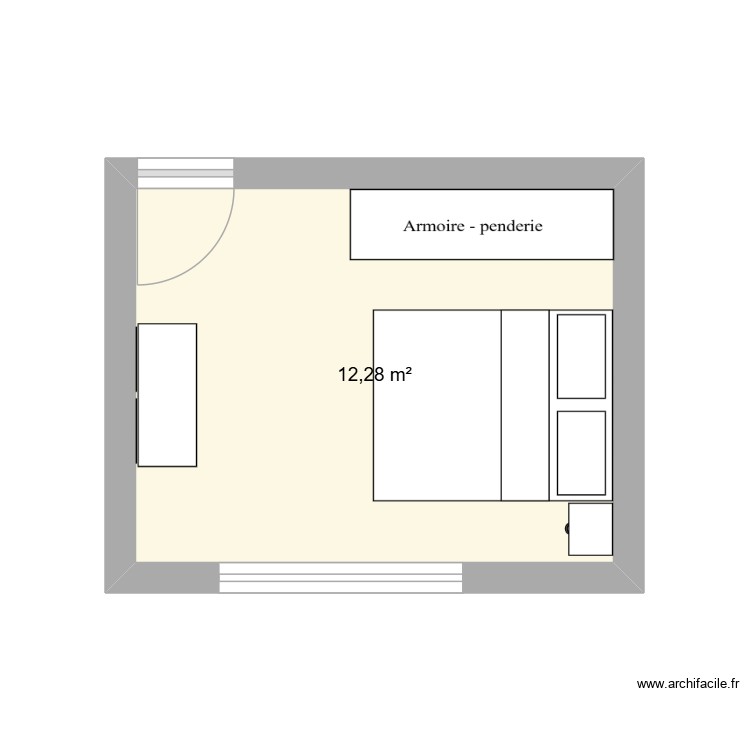 chambre s&eacute;verine. Plan de 0 pièce et 0 m2