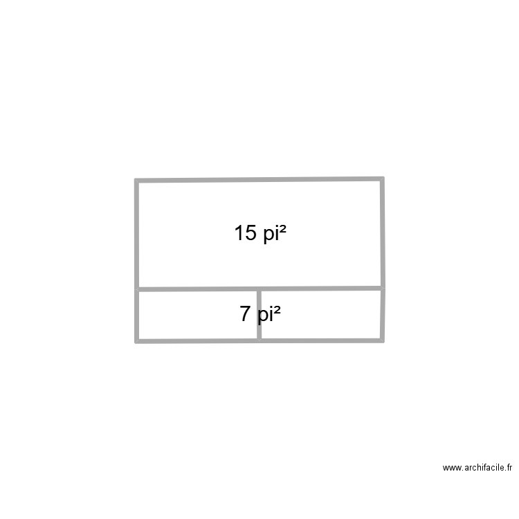 FENETRE  1. Plan de 2 pièces et 2 m2