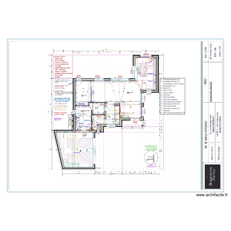 FOVEAU RDC ELEC. Plan de 