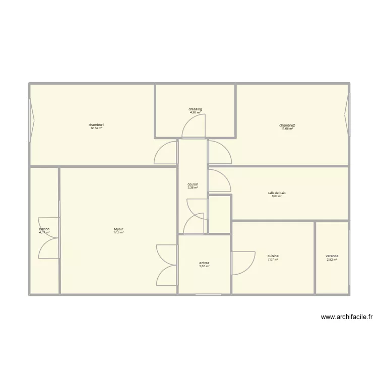 appartement  flo. Plan de 