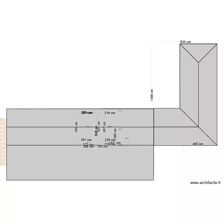 Les Hogues - modification phase 2 - avec toiture. Plan de 