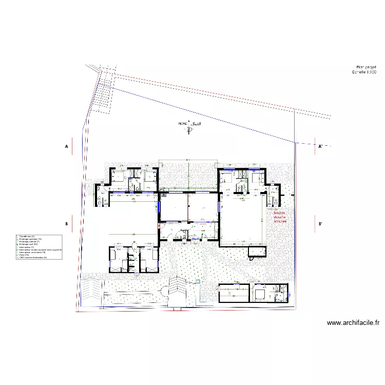 maison maroc. Plan de 