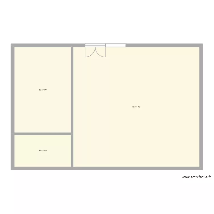 LOCAL ZONE SUD. Plan de 3 Pièces et 136 m² LOCAL ZONE SUD. Plan de 3 Pièces et 136 m²