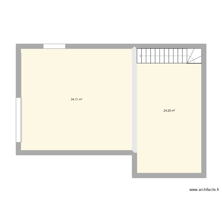 maison rebirth. Plan de 2 pièces et 58 m2