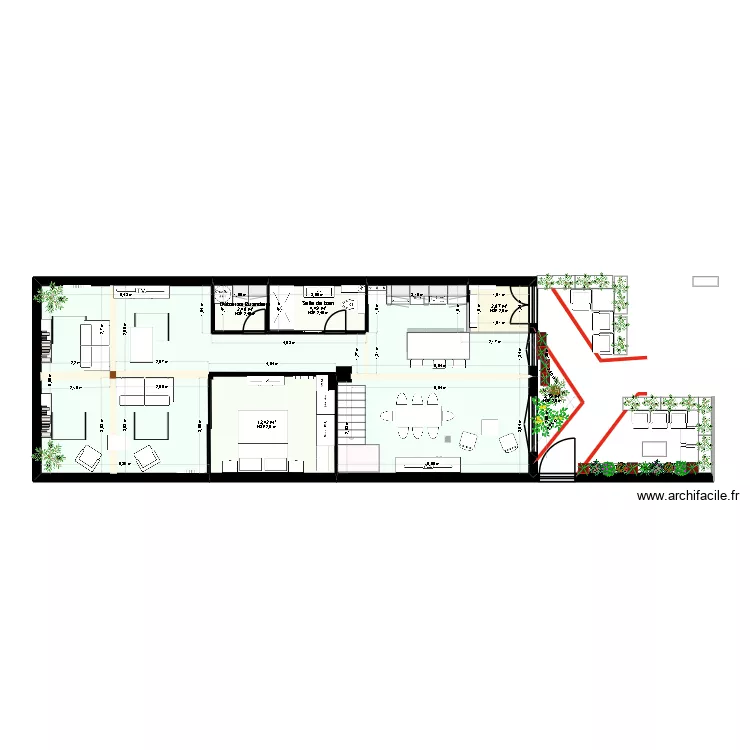 Bagnolet 3. Plan de 6  et 92 m²
