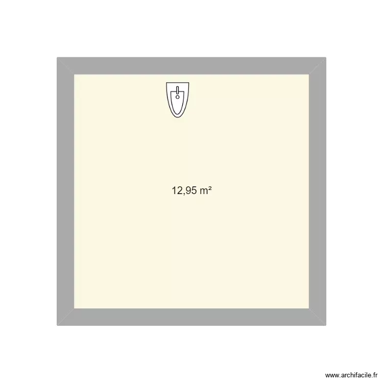 PORRFF. Plan de 1 Pièce et 13 m² PORRFF. Plan de 1 Pièce et 13 m²