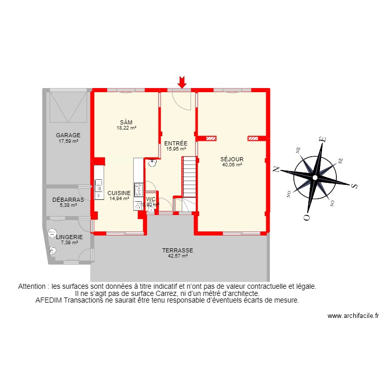 BI 16374 - . Plan de 27 pièces et 289 m2