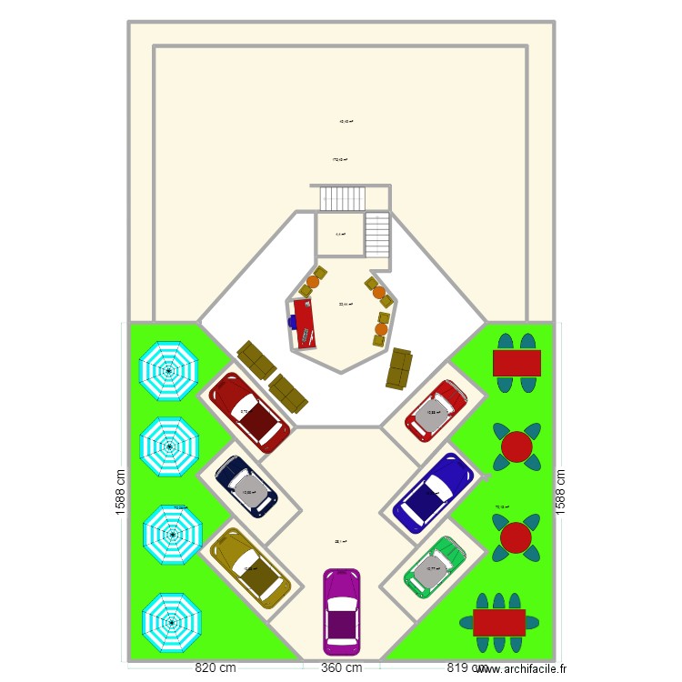 amenagement rumonge2. Plan de 13 pièces et 513 m2
