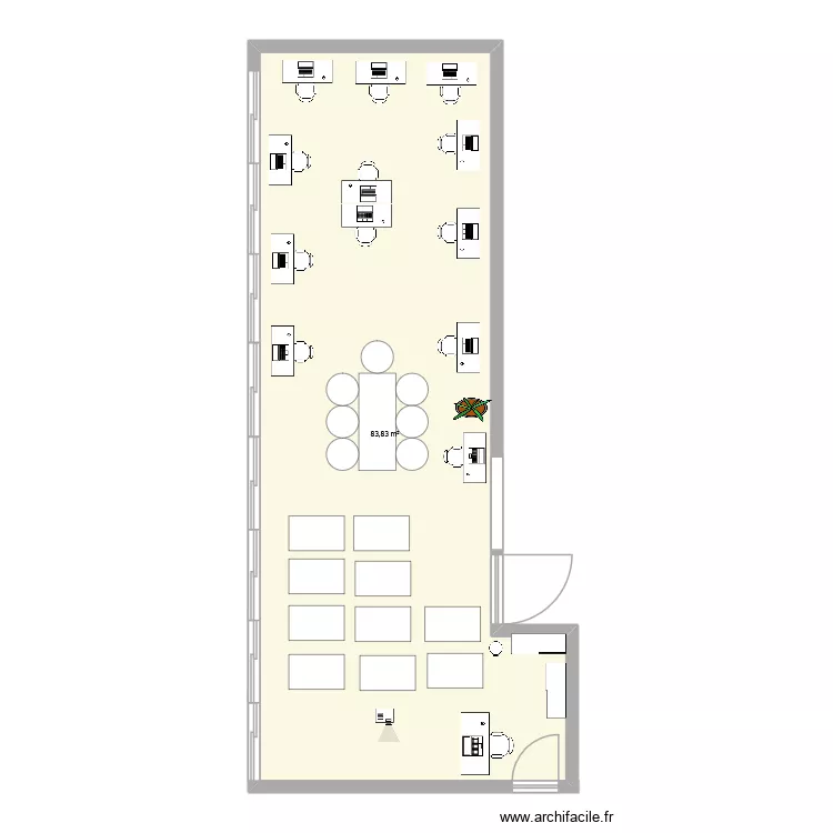 BUREAU. Plan de 1 pièce et 84 m² BUREAU. Plan de 1 pièce et 84 m²