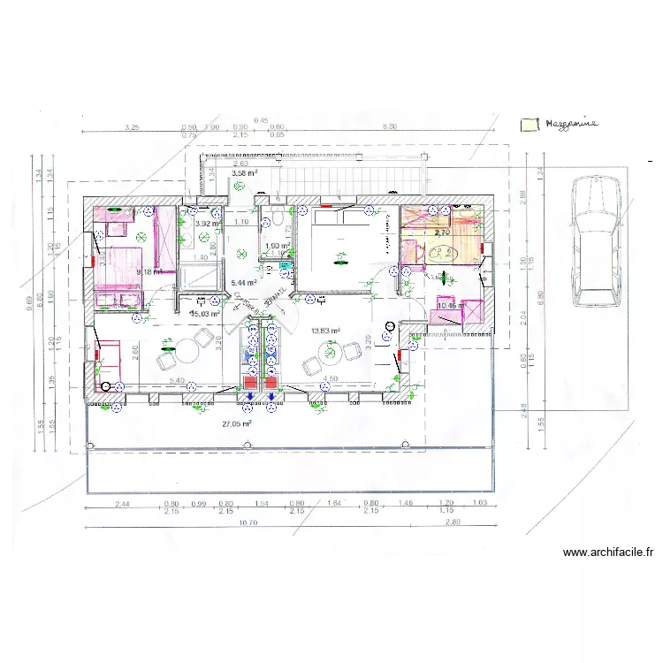 UH1 - R+1 - pour JP. Plan de 