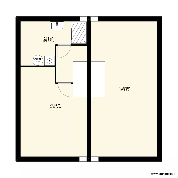 Annexe Amnéville 1 er etage projeté. Plan de 3 Pièces et 54 m² Annexe Amnéville 1 er etage projeté. Plan de 3 Pièces et 54 m²